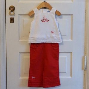 Bout Chou embroidered top with matching trousers